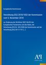 Text: "Verordnung (EU) 2018/1832 der Kommission vom 5. November 2018" auf blauem Hintergrund mit einem gelben Streifen.