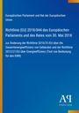 Text: "Richtlinie (EU) 2018/844 über Gebäudeenergieeffizienz." Blauer Hintergrund mit senkrechter gelber Linie links.