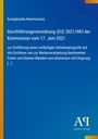 Text: Durchführung einer Antidumping-Verordnung der EU. Hintergrund blau, Logo unten rechts.