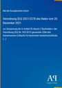 Titel: "Verordnung (EU) 2021/2278" vom Rat der Europäischen Union. Hintergrund in Blau, Logo unten rechts.