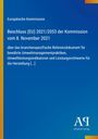 Text: "Europäische Kommission, Beschluss (EU) 2021/2053, 8. November 2021, Umweltmanagementpraktiken [...]." Blaues Design mit gelber Linie.