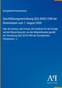 Text: Durchführung des EU-Formats vom 7. August 2020. Logo unten rechts, blauer Hintergrund.