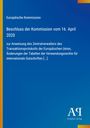 Europäische Kommission, Beschluss vom 16. April 2020, Anleitung für die EU-Verwendung internationaler Gutschriften. Links gelber Streifen. 
