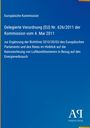Europäische Kommission, Verordnung (EU) Nr. 626/2011, Luftkonditionierer, Energieverbrauch; blaues Design mit Logo.