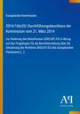 Text: "Europäische Kommission 2014/166/EU: Durchführungsbeschluss der Kommission vom 21. März 2014 [...]"  
Blauer Hintergrund mit gelbem Rand links.