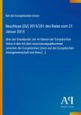 Text: "Rat der Europäischen Union. Beschluss (EU) 2015/201 des Rates vom 27. Januar 2015...". Blaues Cover, Verlagslogo unten.