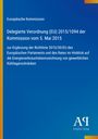 Titel: EU-Verordnung 2015/1094 über Energielabel für Kühlschränke. Oben links blauer Hintergrund, Logo unten rechts.
