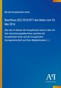 Beschluss (EU) 2016/877 des Rates vom 23. Mai 2016. Blauer Hintergrund, links gelber Rand. Logo: Antiphon Verlag.