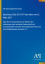Text: "Rat der Europäischen Union, Beschluss (EU) 2017/477 des Rates vom 3. März 2017." Hintergrund: Blau mit gelben Streifen.