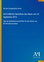 2013/488/EU: Beschluss des Rates zur Sicherheit von EU-Verschlusssachen. Blaues Layout, gelber Streifen links.