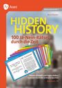 Titel: "HIDDEN HISTORY - 100 Ja-Nein-Rätsel durch die Zeit". Bunte Karten, geeignet für Klassen 5–10.