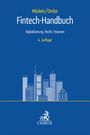 Text: Möslien/Omlor Fintech-Handbuch Digitalisierung, Recht, Finanzen 4. Auflage. Illustration: Skyline vor blauem Hintergrund.