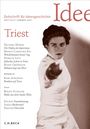 Zeitschrift für Ideengeschichte. Themen: Triest, Essays, Denkbilder. Frau in historischer Kleidung streckt Arm aus.