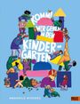 „Komm! Wir gehen in den Kindergarten.“ Viele Kinder spielen mit bunten Formen. Unten steht „Magnhild Winsnes“.