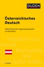 „Österreichisches Deutsch. Wörterbuch der Gegenwartssprache in Österreich. 6. Auflage.“ Gelber Hintergrund, Duden-Logo.