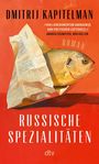 »Von liebenswertem Sarkasmus und poetischer Luftigkeit.« Roman. Russischer Fisch in Zeitungspapier auf rotem Hintergrund.