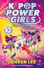 Titel: K-POP POWER GIRLS; Untertitel: MONSTERCHAOS IM KAUFHAUS; Illustration mit vier fröhlichen Mädchen.