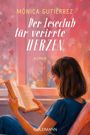 „Der Leseclub für verirrte Herzen“ von Mónica Gutiérrez. Illustration: Frau liest am Fenster ein Buch.