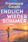 "Francesca Cocchi: ENDLICH WIEDER SOMMER. ROMAN. GOLDMANN. Illustration eines Paares am Strand beim Sonnenuntergang."