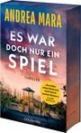"ANDREA MARA - ES WAR DOCH NUR EIN SPIEL - THRILLER" und Zitat von Claire Douglas. Cover: Spielplatz in der Dämmerung.