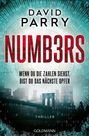 "DAVID PARRY. NUMB3RS. Wenn du die Zahlen siehst, bist du das nächste Opfer. Thriller. Skyline mit Brücke, digitaler Hintergrund."