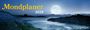 Text: "Mondplaner 2028", "Helga Föger"; Logo: "HEYNE". Landschaft mit großem Vollmond über einem Ruhigen See, felsige Ufer.