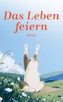 "Das Leben feiern" oben, "INSEL" darunter. Eine Illustration einer zufrieden wirkenden Katze in einer Blumenwiese.