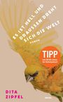 Titel: „Es ist hell und draußen dreht sich die Welt.“ Ein gelber Vogel mit ausgebreiteten Flügeln, TIPP-Label.