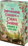 Buchtitel: The Impossible Garden of Clara Thorne von Summer N. England. Illustration: Blumen, Schwerter, Igel im Korb.
