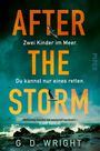 „AFTER THE STORM“, „Zwei Kinder im Meer. Du kannst nur eines retten.“ Stürmische Küste, Vögel fliegen.
