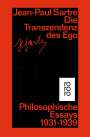 Jean-Paul Sartre: Die Transzendenz des Ego, Buch