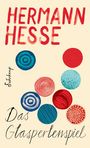 „HERMANN HESSE“, „Demian“, „Suhrkamp“; Illustrationen eines gespaltenen Eis mit Gesichtern im Profil.