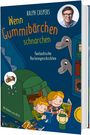 Titel: "Wenn Gummibärchen schnarchen", darunter "Fantastische Vorlesegeschichten". Illustration von Kindern beim Lesen in einem Zelt.