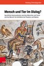 Titel: "Mensch und Tier im Dialog?" Darunter ein antikes Mosaik mit Figuren und Tieren.
