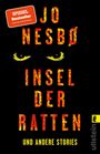"SPIEGEL Bestseller", "Jo Nesbø", "Insel der Ratten", gelbe Augen auf schwarzem Hintergrund, Ullstein-Logo.