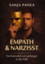 "SANJA PANEA. Empath & Narzisst. Hochsensibel und gefangen in der Falle." Ein Mann verbirgt sein halbes Gesicht hinter einer goldenen Maske.