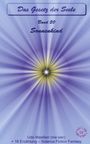 "Das Gesetz der Seele, Band 20, Sonnenkind" in lila Schrift, strahlenförmiges Muster in Gelb und Blau.