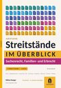 Titel: "Streitstände im Überblick". Untertitel: "Sachenrecht, Familien- und Erbrecht". Bunte Dokument-Icons oben.