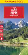 : MARCO POLO Reisekarte Alpen 1:650.000, KRT
