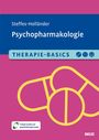 "Steffes-Holländer Psychopharmakologie THERAPIE-BASICS" auf rosa Hintergrund. Gelbes Symbol für Tabletten.