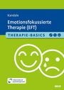 „Kandale: Emotionsfokussierte Therapie (EFT)“, „THERAPIE-BASICS“. Grüne und blaue Farben mit lächelndem und traurigem Smiley.