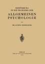 Ludwig Binswanger: Einführung in die Probleme der Allgemeinen Psychologie, Buch
