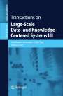 : Transactions on Large-Scale Data- and Knowledge-Centered Systems LII, Buch