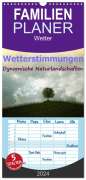 Liselotte Brunner-Klaus: Familienplaner 2024 - Wetterstimmungen. Dynamische Naturlandschaften mit 5 Spalten (Wandkalender, 21 x 45 cm) CALVENDO, KAL