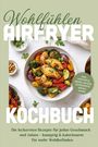 "Wohlfühlen Airfryer Kochbuch" zeigt bunte, gebratene Gemüse und Hähnchen in Schüsseln mit Nüssen und Kräutern.