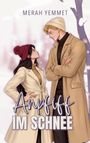 Titel: "Anpfiff im Schnee" von Merah Yemmet. Illustration: Zwei Personen im Wintermantel, schauen sich an.