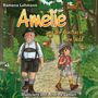 Titel: "Amelie ...und der Ausflug in den Wald". Ein Mann und ein Mädchen wandern fröhlich durch einen Wald voller Tiere.
