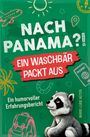 Texte: "NACH PANAMA?", "EIN WASCHBÄR PACKT AUS", "Ein humorvoller Erfahrungsbericht", "MARIE-LUISE KÜTER". Illustration: Ein lächelnder Waschbär.