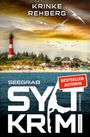 Text oben: Krinke Rehberg. Weitere Texte: "SEAGRAB", "SYLT KRIMI", "BESTSELLER-AUTORIN". Horizont mit Leuchtturm und Möwen.