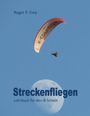 Text: "Roger P. Frey", "Streckenfliegen", "Lehrbuch für den B-Schein", "x-country.eu". Gleitschirmflieger über Mond.